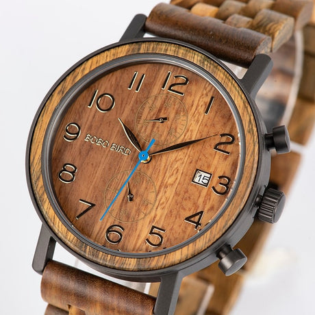 Round Shaped Wooden Watch - Dazpy