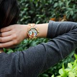 Women's Bamboo Butterfly Printed Quartz Watch - Dazpy