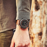 Men's Leather Quartz Watch - Dazpy