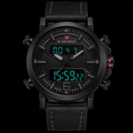 Men's Leather Quartz Watch - Dazpy