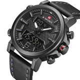 Men's Leather Quartz Watch - Dazpy