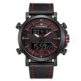 Men's Leather Quartz Watch - Dazpy