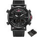 Men's Leather Quartz Watch - Dazpy