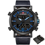 Men's Leather Quartz Watch - Dazpy