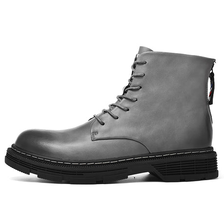 Fashion Zipper Tooling Boots Outdoor Leisure Platform - Dazpy