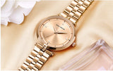 Women's Crystal Dial Stainless Steel Bracelet Watch - Dazpy