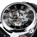 3D Leather Mechanical Automatic Skeleton Watches for Men - Dazpy