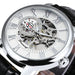 3D Leather Mechanical Automatic Skeleton Watches for Men - Dazpy