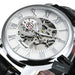 3D Leather Mechanical Automatic Skeleton Watches for Men - Dazpy