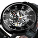 3D Leather Mechanical Automatic Skeleton Watches for Men - Dazpy