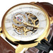 3D Leather Mechanical Automatic Skeleton Watches for Men - Dazpy