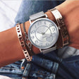 Women's Mesh Hearts Decorated Watch - Dazpy