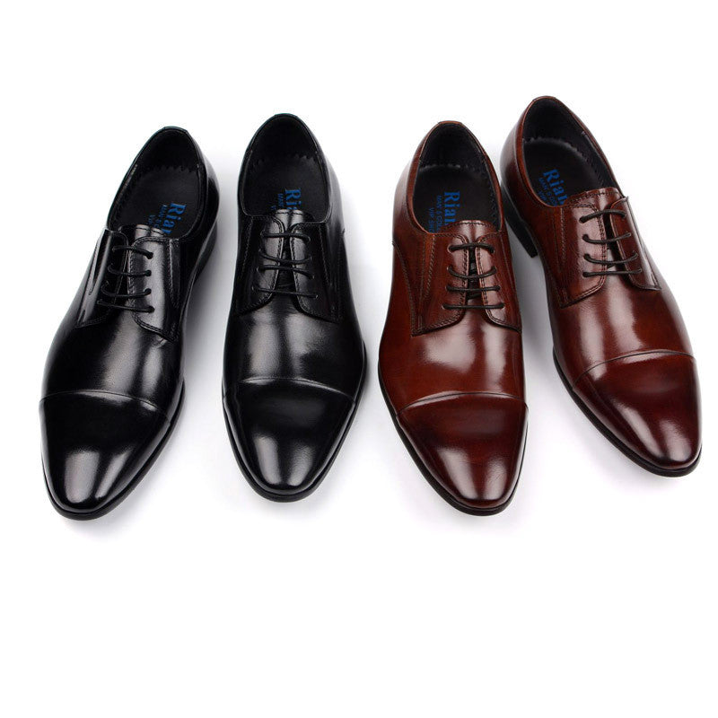 Men's British Pointed-toe Business Dress Shoes - Dazpy