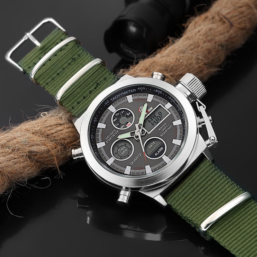 Fashionable Waterproof Watches with Dual Display - Dazpy