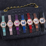 Women's Butterfly Style Magnetic Strap Quartz Watch - Dazpy