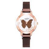 Women's Butterfly Style Magnetic Strap Quartz Watch - Dazpy