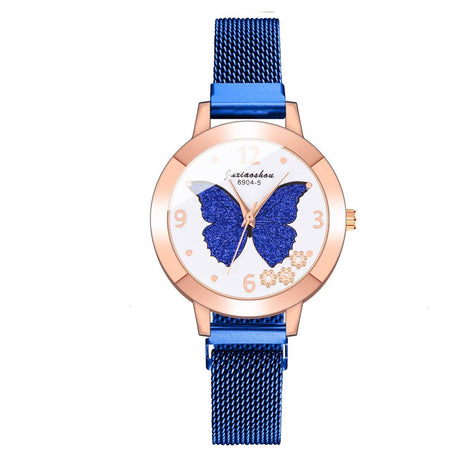 Women's Butterfly Style Magnetic Strap Quartz Watch - Dazpy