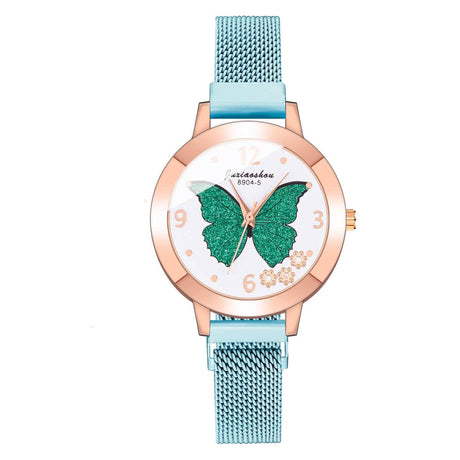 Women's Butterfly Style Magnetic Strap Quartz Watch - Dazpy