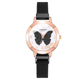 Women's Butterfly Style Magnetic Strap Quartz Watch - Dazpy