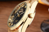 Women's Golden Steel Quartz Watch - Dazpy