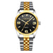 Women's Golden Steel Quartz Watch - Dazpy