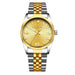 Women's Golden Steel Quartz Watch - Dazpy