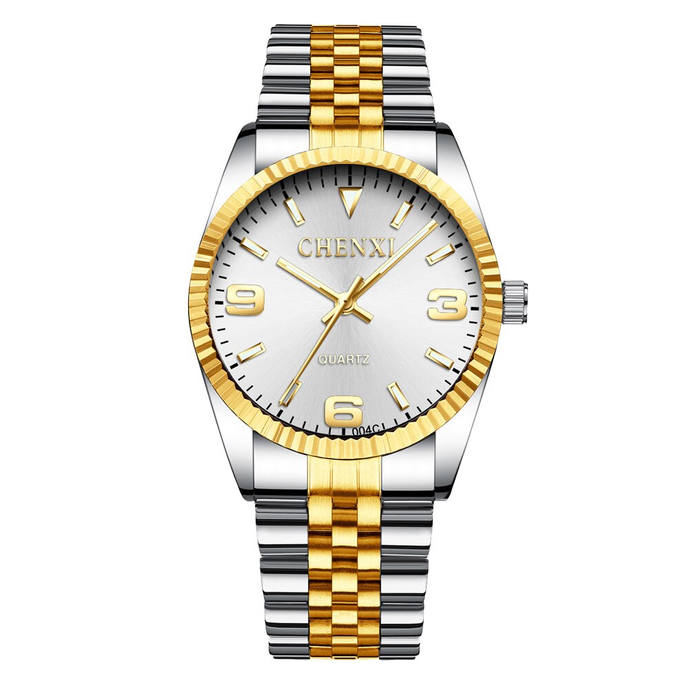 Women's Golden Steel Quartz Watch - Dazpy