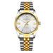 Women's Golden Steel Quartz Watch - Dazpy