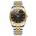 Women's Golden Steel Quartz Watch - Dazpy