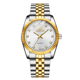 Women's Golden Steel Quartz Watch - Dazpy