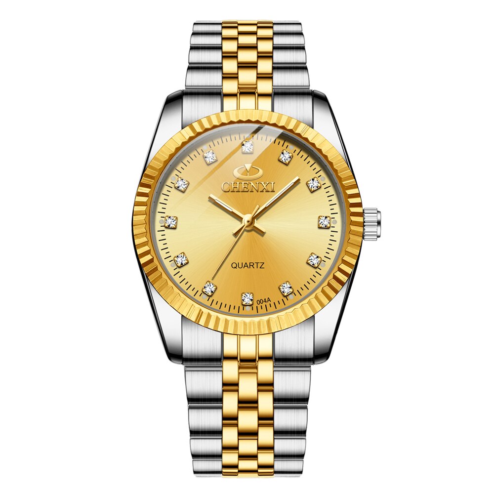 Women's Golden Steel Quartz Watch - Dazpy