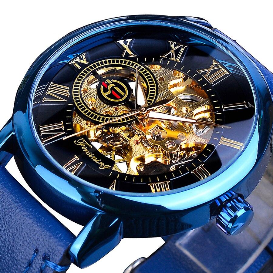 3D Elegant Luxury Mechanical Automatic Skeleton Watches for Men - Dazpy