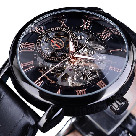 3D Elegant Luxury Mechanical Automatic Skeleton Watches for Men - Dazpy