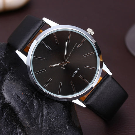 Men's Solid Casual Quartz Watch - Dazpy