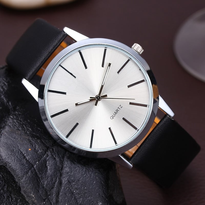 Men's Solid Casual Quartz Watch - Dazpy