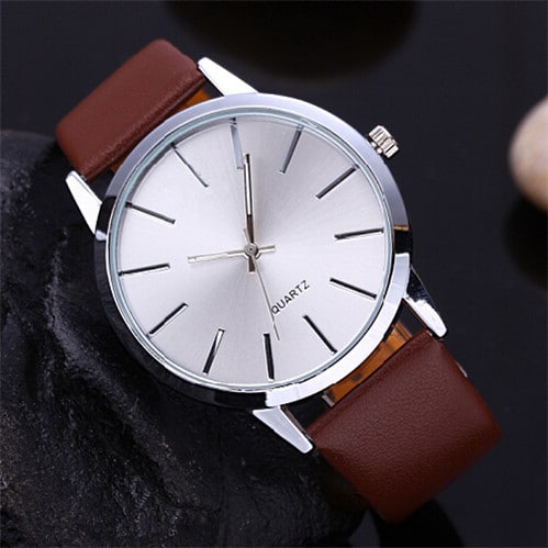 Men's Solid Casual Quartz Watch - Dazpy