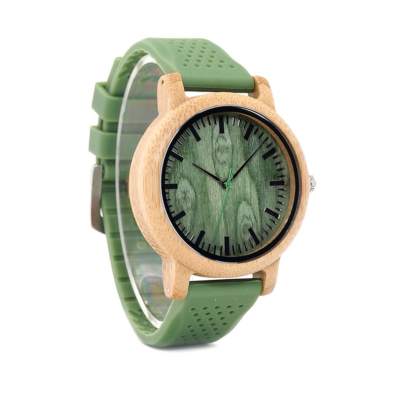 Women's Green Silicone Watch - Dazpy