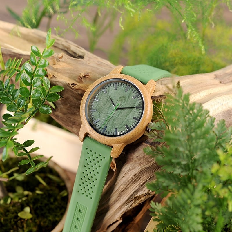 Women's Green Silicone Watch - Dazpy