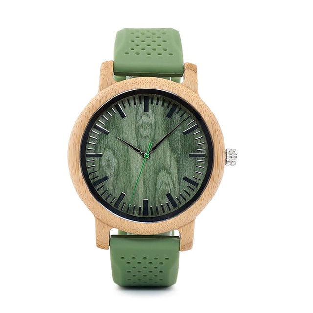 Women's Green Silicone Watch - Dazpy