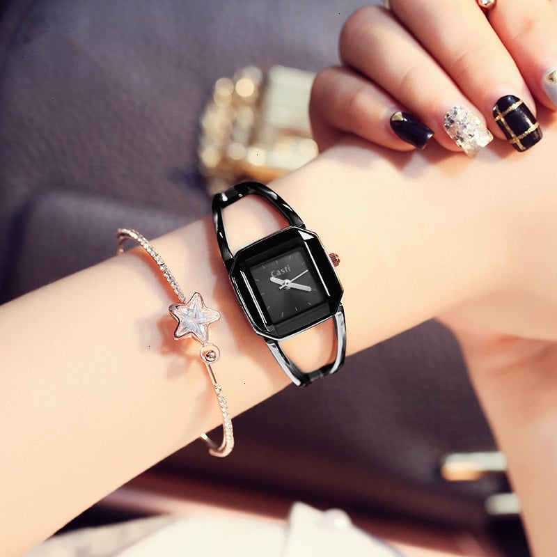 Quartz Wristwatches for Women with Gemstone Styled Dial - Dazpy