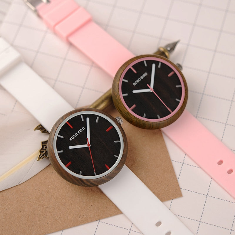 Women's Round Shaped Silicone Watch - Dazpy