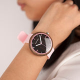 Women's Round Shaped Silicone Watch - Dazpy