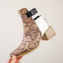 Martin Boots Women's British Large Size Thick Heel Short Boots
