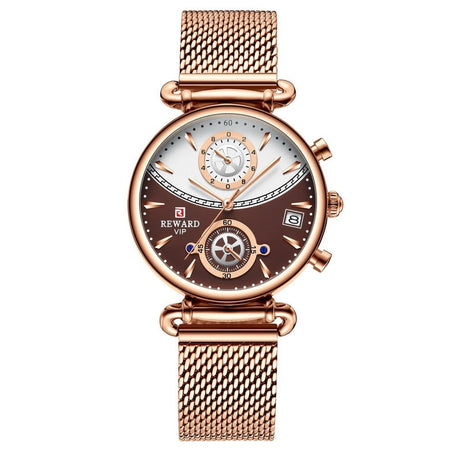 Women's Double Color Mesh Band Watch - Dazpy