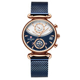 Women's Double Color Mesh Band Watch - Dazpy