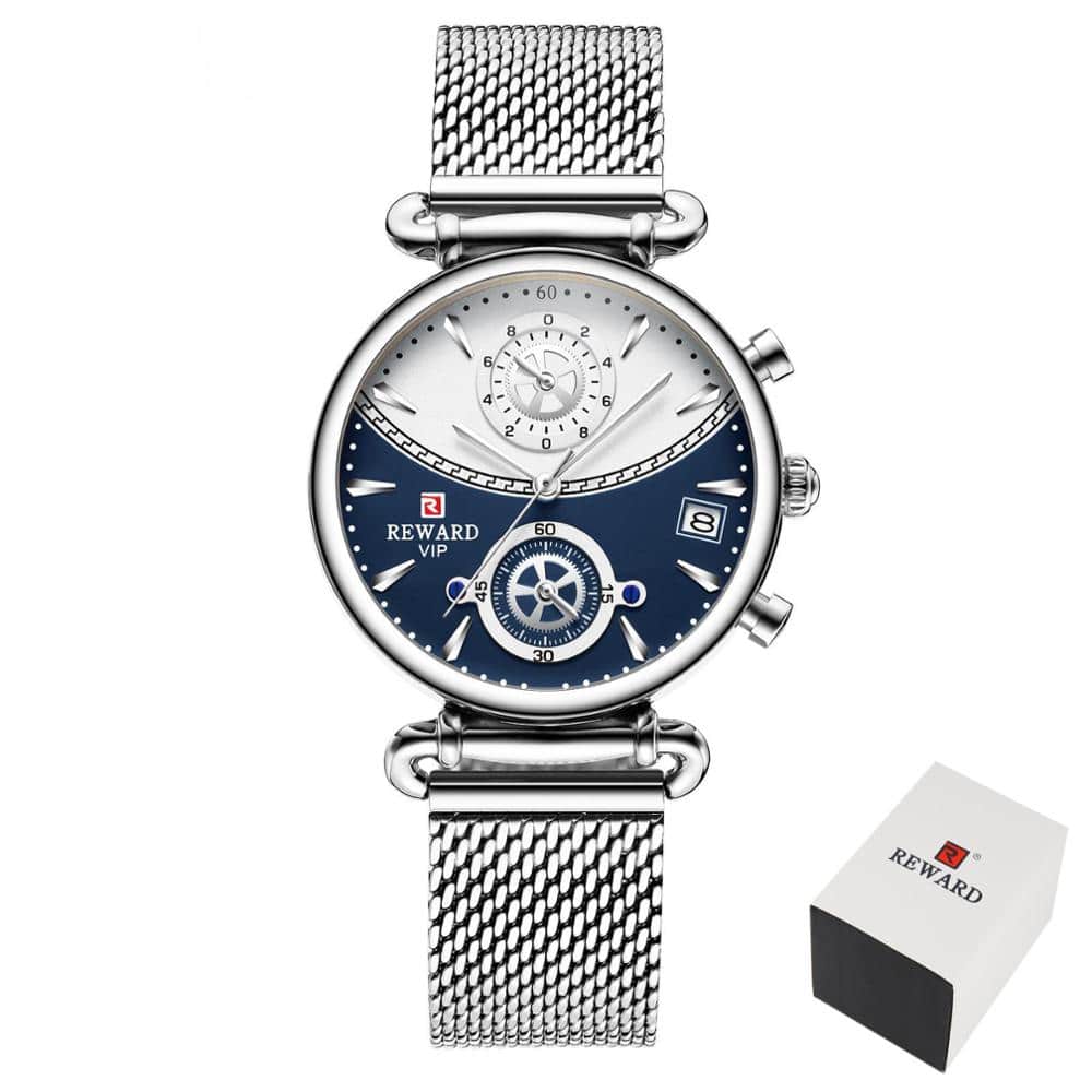 Women's Double Color Mesh Band Watch - Dazpy