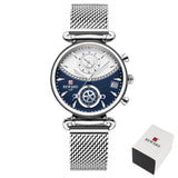 Women's Double Color Mesh Band Watch - Dazpy