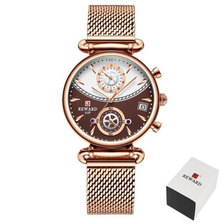 Women's Double Color Mesh Band Watch - Dazpy