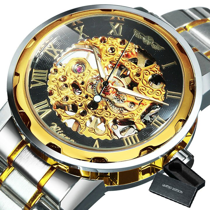 Men's Steampunk Style Mechanical Watch - Dazpy