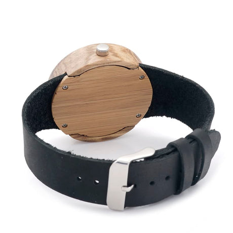 Trendy Laconic Style Wood and Leather Watches - Dazpy